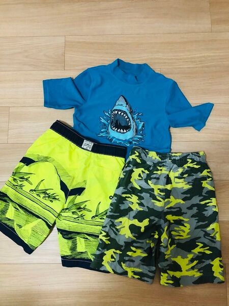 水泳パンツ 日焼け止め水泳服セット 男の子10-12歳