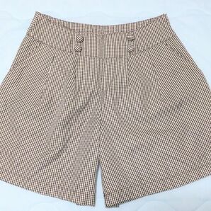 キュロット ショートパンツ ハーフパンツ ハウンドトゥース柄 Sサイズ