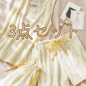 YU'NOW コットンブレンド ワッフルインナー 3点セット