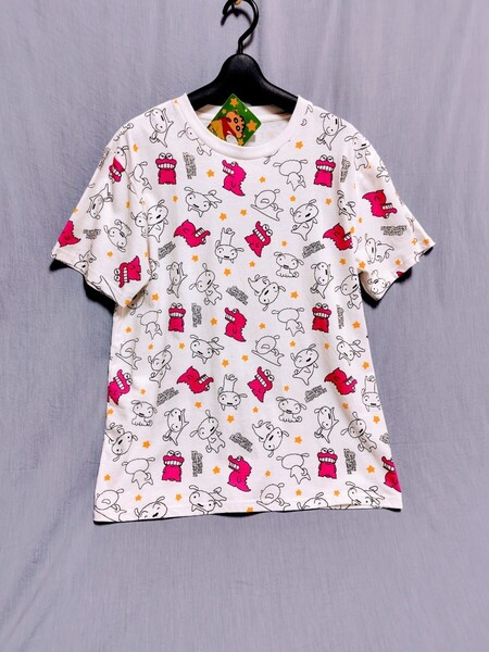 新品 Lサイズ クレヨンしんちゃん シロ ワニやまさん 半袖 Tシャツ メンズ 紳士 ユニセックス可能 綿100%