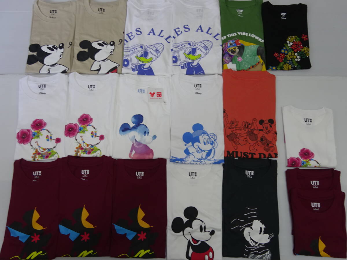 未使用 UT ユニクロ Disney ディズニー 半袖Tシャツ L XL 19点