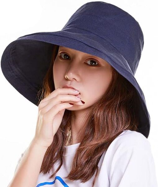 20-15!!UVカット帽子UPF50+小顔効果・つば広 紐付き日除け 帽子 ハット 紫外線対策 つば広 UVカット 熱中症