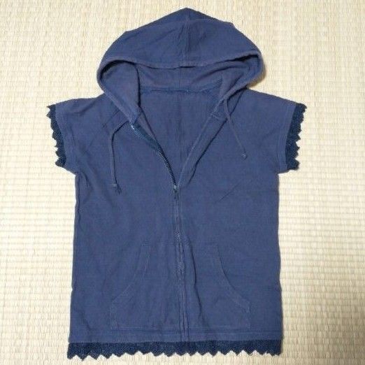半袖 パーカーネイビー