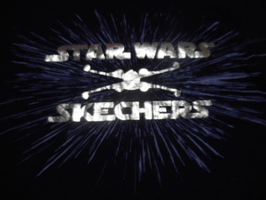 スターファイター スターウォーズ × スケッチャーズ STAR WARS × SKECHERS 古着　Ｔシャツ　M　USA