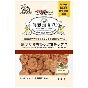 (まとめ買い)ドギーマン 無添加良品 鶏ササミ味わうぷちチップス 野菜入り 55g 犬用おやつ 〔×16〕