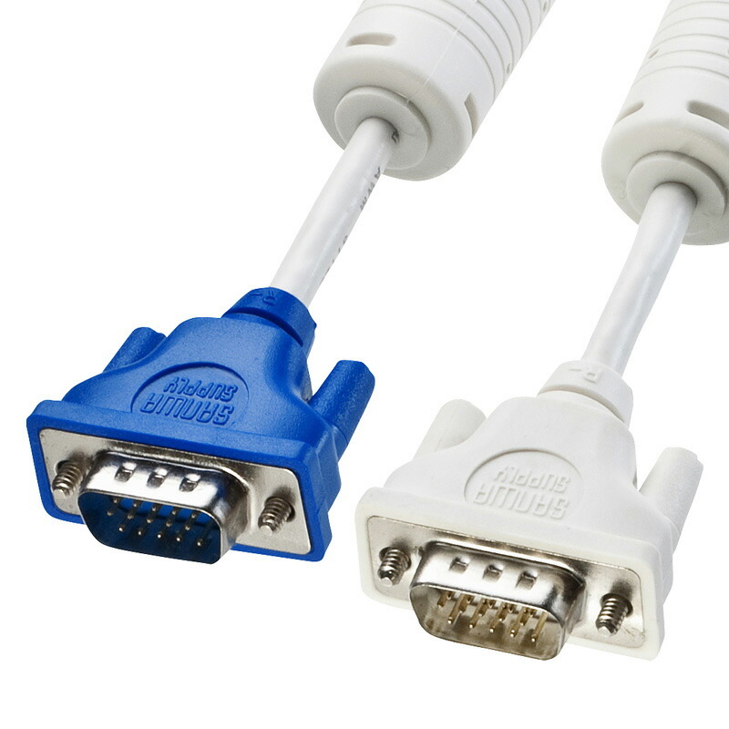 (まとめ買い)サンワサプライ スリムディスプレイケーブル アナログRGB VGA 3m KC-VM3K 〔×3〕