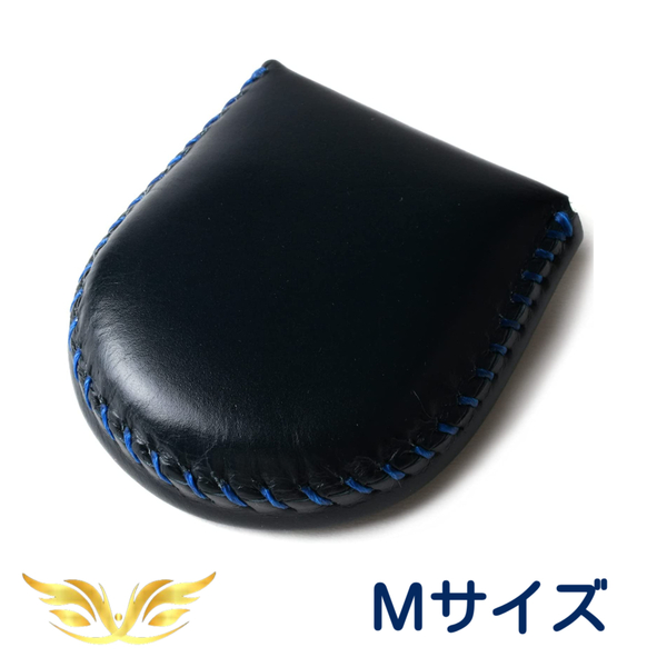 とにかく使いやすいコインケース Mサイズ ネイビー ミニ財布 小銭入れ 小物入れ エイジング 手縫い 大人感 一粒万倍日 お洒落 本革 財布