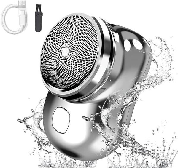 【2024年新登場】電動シェーバー 電気シェーバー UOOTPC 小型 電動シェーバー 6枚刃 回転式 深剃り 携帯髭剃り 水洗い可 IPX7防水 乾湿両