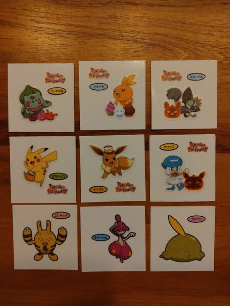 ポケモンパンシール デコキャラシール 9枚