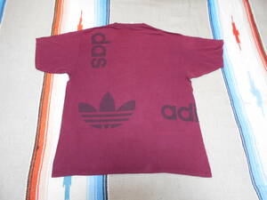 １９９０S ADIDASアディダス トレホイル あずきXL オールドスクール ビンテージTシャツ MADE IN USA VINTAGE OLDSCHOOL BREAK DANCE HIPHOP