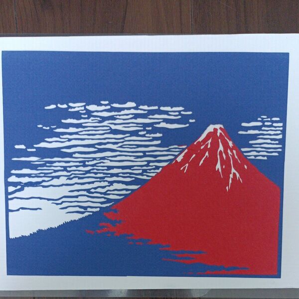 切り絵 日本画セット 葛飾北斎