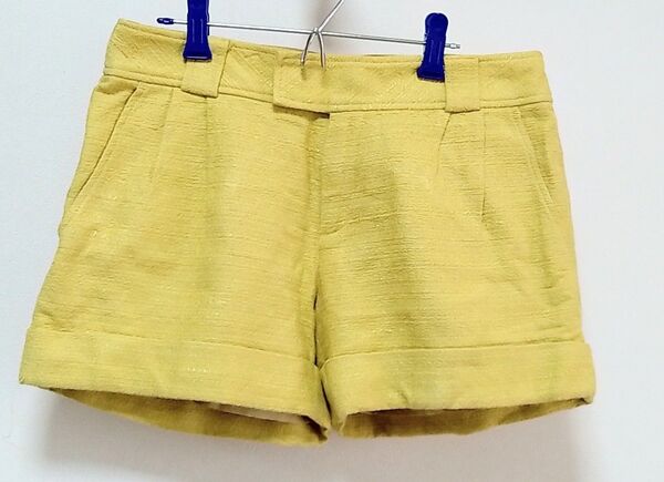 山吹色?? ショートパンツ 厚手 裏地付き サイズ 38