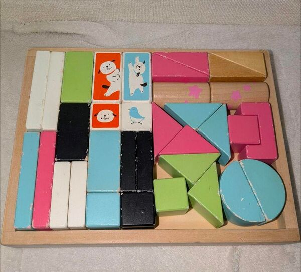 【送料込】WOODY PUDDY カードつきパズル積み木たのしい世界旅行