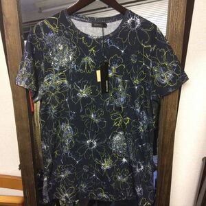 【新品】JIL SANDER 手書きフラワープリントTシャツ Lサイズ