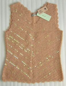  tag attaching * unused * ef-de formal ef-de formal|V neck sleeveless sweater 9 number 15,800 jpy pink 
