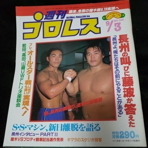 プロレス本週刊プロレスNo.108 長州の叫びに藤波が、答えた　レア！