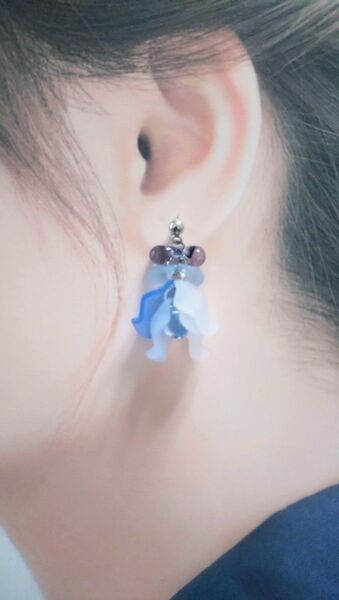 夏仕様♪爽やか♪ ハンドメイド ピアス イヤリング(no.206