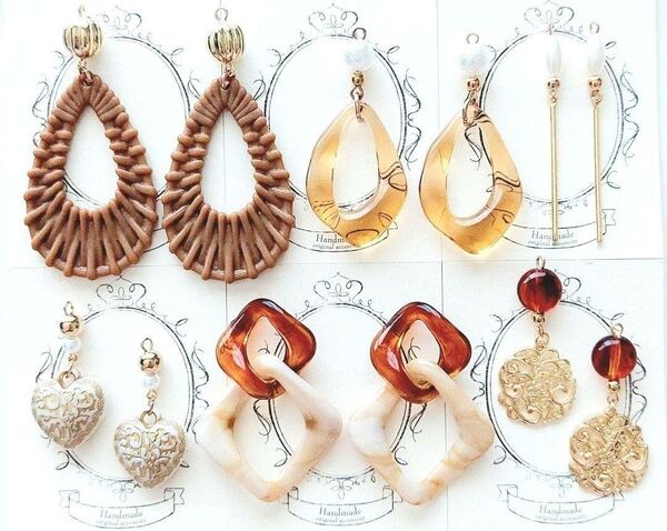 ハンドメイドピアス/イヤリング セット