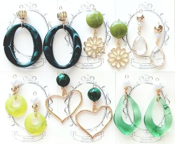 ハンドメイドピアス/イヤリング セット