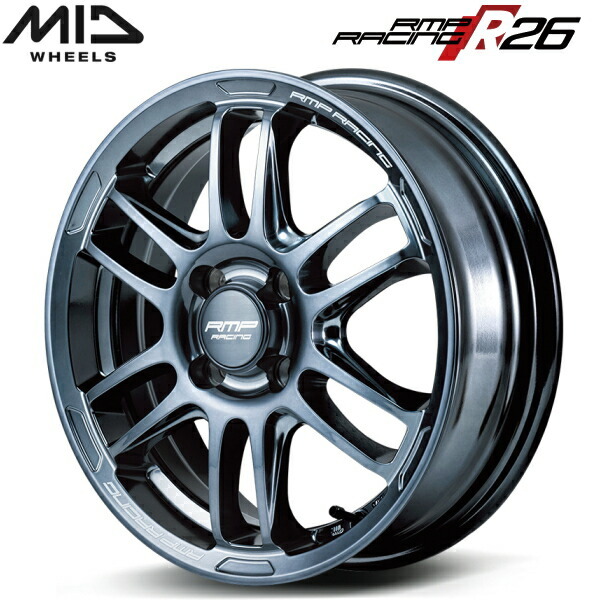 MID RMP RACING R26 4本 ディープチタンシルバー 6.0-16 4/100+43