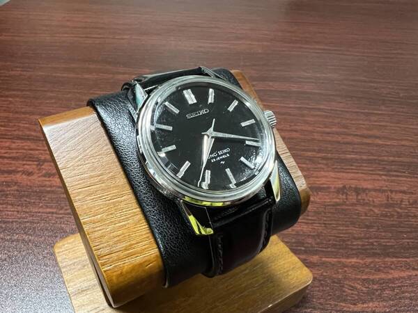 KINGSEIKO キングセイコー セカンドモデル 44-9990 44999 黒文字盤 稼働品 美品 1968年6月製造 メダリオン メンズ腕時計 手巻き 44A