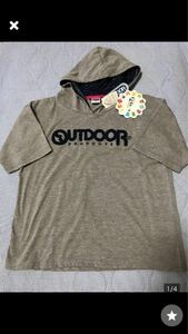  outdoor short sleeves shirt gray tag attaching unused goods 140 centimeter 