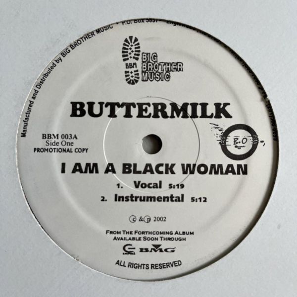 Buttermilk / Q (125) - I Am A Black Woman / Bo Legacy (USオリジナル/プロモ/Promo/アングラ)