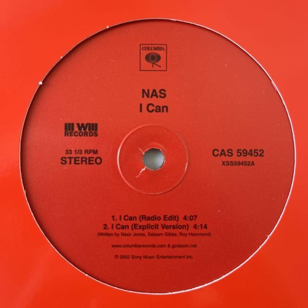 Nas - I Can / Mastermind (USオリジナル/プロモオンリー/Promo)