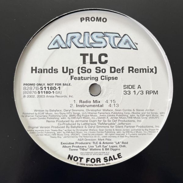 TLC Feat. Clipse - Hands Up (So Def Def Remix) (USオリジナル/プロモオンリー/Promo)