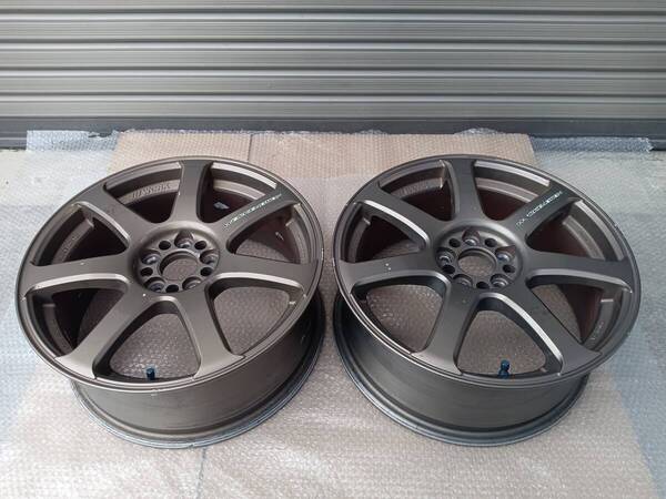 ワークエモーション ホイール 2本 TX7 17インチ 7J +47 PCD100 5穴 茶 ブロンズ WORK EMOTION 9170 86 BRZ ②
