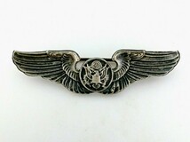 WW2 US ARMY AIR FORCES シルバー製 エアクルー ウイング USAAF ビンテージ ピン エアフォース バッジ 米軍 アメリカ軍 徽章 ミリタリー_画像2