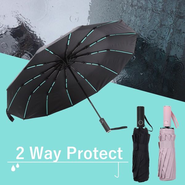 ★新品★折り畳み傘 自動開閉式 日傘 晴雨兼用 UPF50+ UVカット率99% ブラック