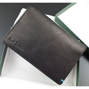 ☆ギフト対応可能☆新品☆箱付 ポールスミス 上質ゴートレザー使用 名刺入れ 黒☆