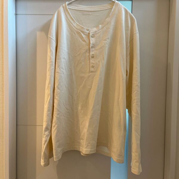 Lサイズ Kinema ヘンリーネックロングスリーブTシャツ カットソー ロンt キネマ かわしまたかひろ