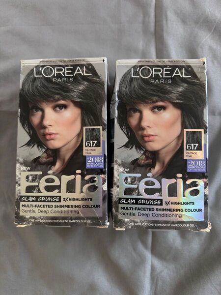 Feria vintage teal ターコイズヘア ヘアカラー 箱あり アメリカ購入 eBay購入 ロレアル LOREAL