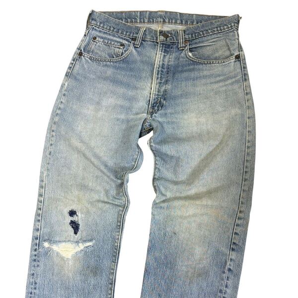 ヴィンテージ 70s【Levis 505 66前期】リーバイス ジーンズ W32 刻印5 デニムパンツ シングルステッチ フルレングス 501 BIGE XX アメカジ