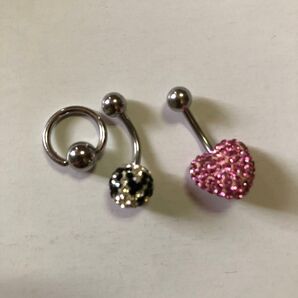 へそピアス まとめ売りアソート8点 おまけピアス付き!!