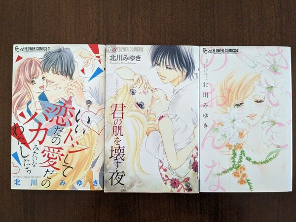 北川みゆき 読み切りコミック3冊〜君の肌を壊す夜、さいごのおんな、いいトシして恋だの愛だのバカみたいなわたしたち〜