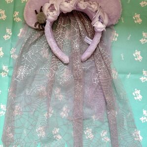 【美品】ディズニーハロウィン 花嫁カチューシャ