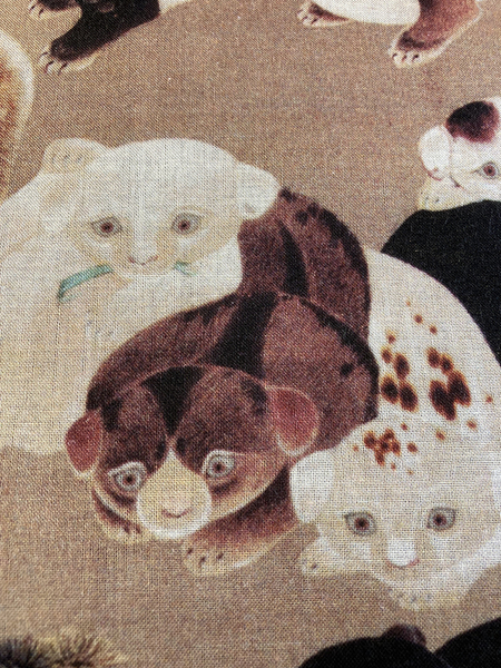 伊藤若冲 「百犬図」 子犬 手ぬぐい サイズは約85cm 35cm 手拭い 銭湯 ハンカチ タオル タペストリーにどうぞ