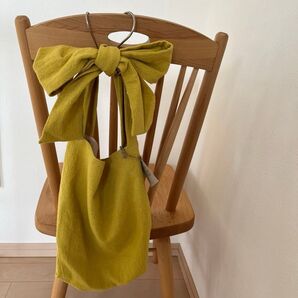 リネン リネンバッグ リネンリボンバッグ トートバッグ ハンドメイド
