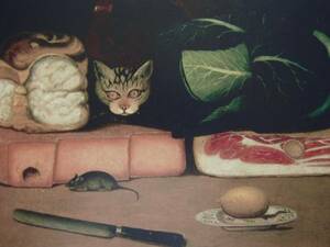 Art hand Auction 送料無料, 希少画集画, 高級新品額･額装付, 猫 ネコ ねこ cat, 絵画 油彩画 動物画, 113, maca, 絵画, 油彩, 動物画