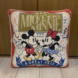 ディズニー ミッキー ミニー コブラン織 クッション