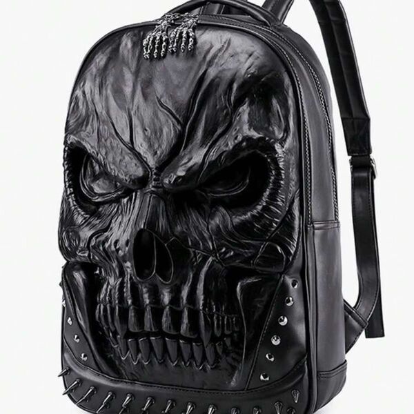 Skull BAG | スケルトンバック黒 レザー