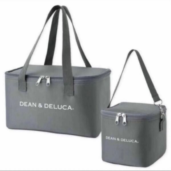 DEAN&DELUCA ディーン&デルーカ・保冷バッグ・大・小2点セット*グレー系・新品・未使用!