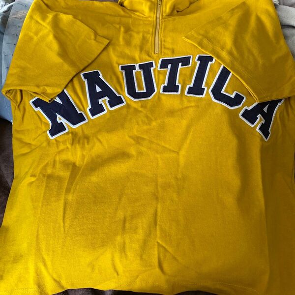 ☆値下げしました。NAUTICA/Arch Logo Half Zip S/S Tee/Mサイズ