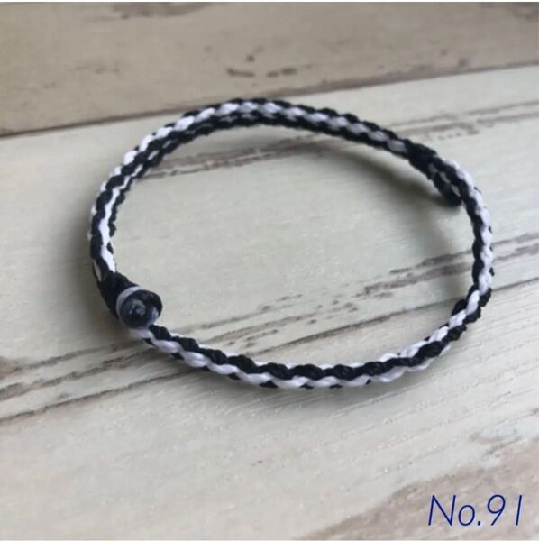 handmade ワックスコード 太め ブレスレットアンクレット両用可!!