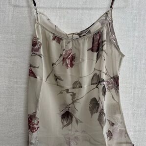 【日本製】IKUKO*イクコ 花柄キャミソール トップス 透明感 未使用