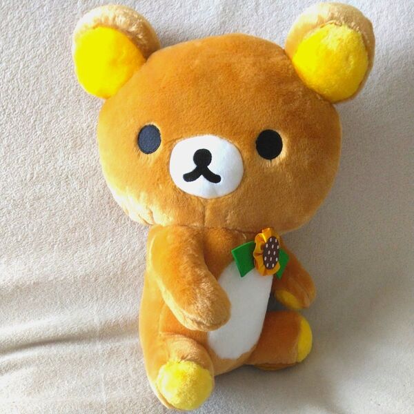 リラックマ ひまわりブローチぬいぐるみXL