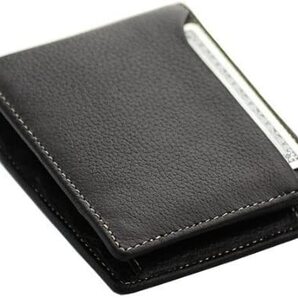 【ブラックフライデータイムセール】【送料込み】【限定】【新品】【税込み】シープスキン羊革☆BOX型小銭入付き☆ショートウォレット BK